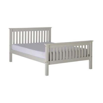 An Image of Monaco Grey High Foot End Bed Frame Grey