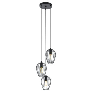 An Image of Eglo Newtown Pendant Light - Black