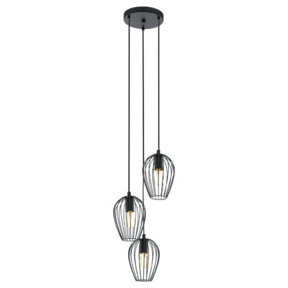 An Image of Eglo Newtown Pendant Light - Black