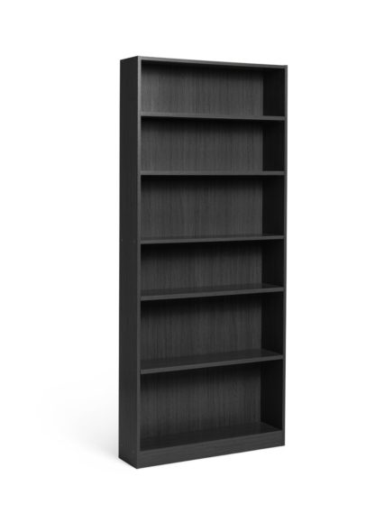 An Image of Habitat Maine 5 Shelf Tall Wide Bookcase - White