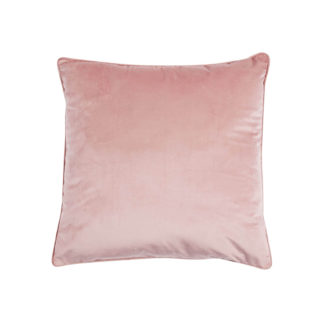 An Image of Large Plain Velvet Cushion - Blush