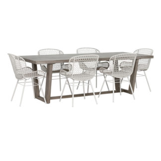 An Image of Kos 6 Seat Garden Dining Set with Faro Chairs