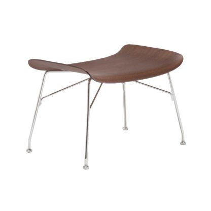 An Image of Kartell Smartwood Footstool, Dark Wood