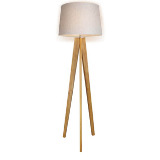 An Image of Poppy Tripod Floor Lamp - Natural