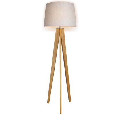 An Image of Poppy Tripod Floor Lamp - Natural