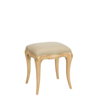 An Image of Lille Upholstered Mindi Stool, Natural Mindi