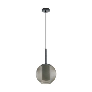 An Image of EGLO Tindari Smoked Glass Pendant