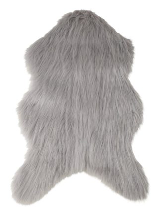 An Image of Habitat Faux Sheepskin Rug - 60x90cm - Dove Grey