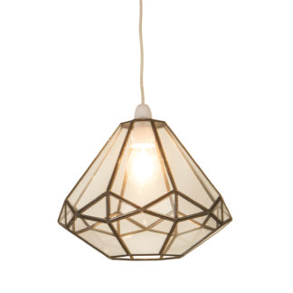 An Image of Philomena Octagonal Glass Easy Fit Pendant Shade