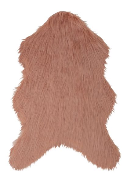 An Image of Habitat Faux Sheepskin Rug - 60x90cm - Dove Grey