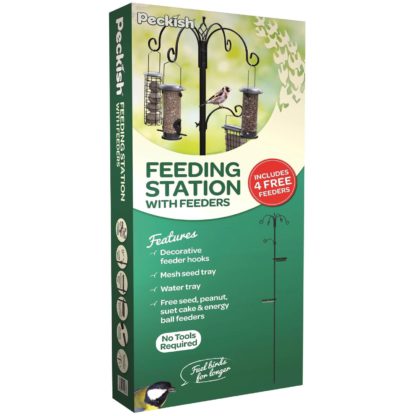 bfdfbcd643c222ce3a87ca792129c0422d78a217cb29831b298cab06cf91a296.jpg An Image of Peckish Wild Bird Feeding Stations with 4 Feeders