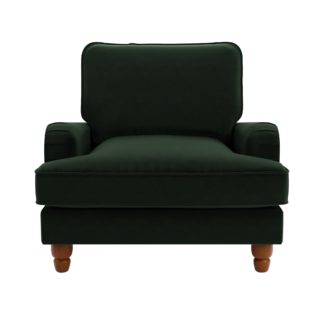 An Image of Beatrice Velvet Armchair Bottle (Green)