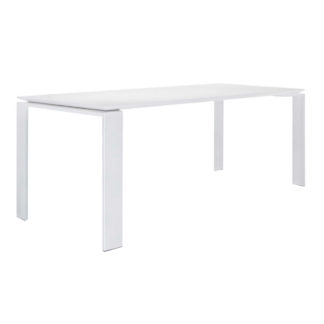 An Image of Kartell Four Dining Table, White on White