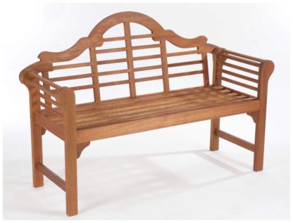 An Image of Lutyens Style Hardwood Garden Bench - Natural.