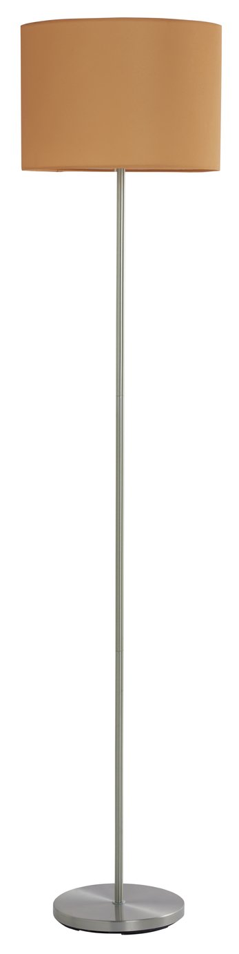 An Image of Argos Home Satin Stick Floor Lamp - Flint Grey