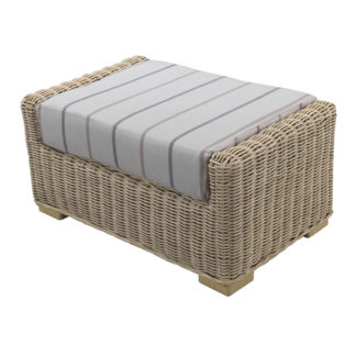An Image of Burford Footstool In Linen Taupe