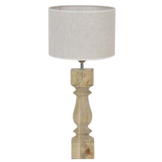 An Image of Natural Wood Table Lamp