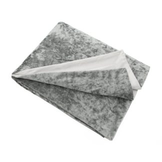 An Image of Crushed Velour Grey Throw Grey