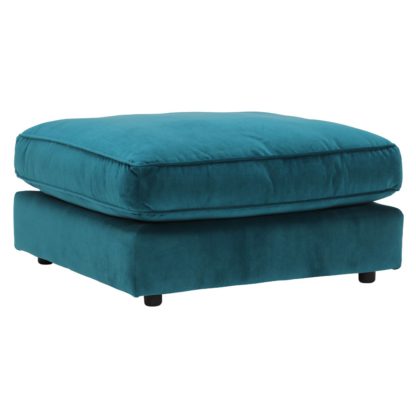 An Image of Harrington Combi Stool, Lumino Teal With Foam Interiors