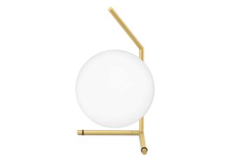 An Image of Flos IC T1 Low Table Light Brushed Brass