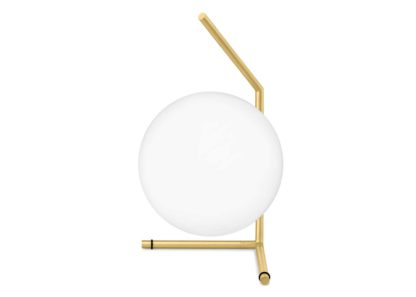 An Image of Flos IC T1 Low Table Light Brushed Brass