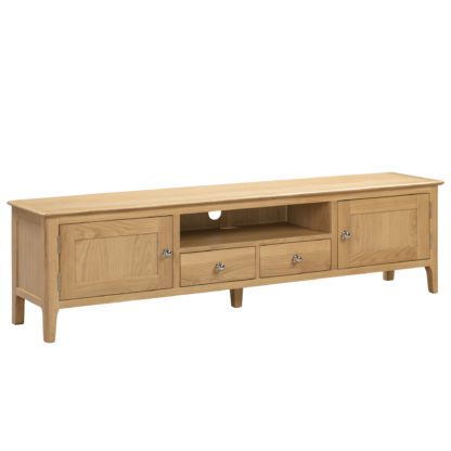 c3c55add29bed9e8ffa9d18d602c5d6c6b066c1c5e5f06dfb821775db0aac7cc.jpg An Image of Cotswold Widescreen TV Unit Brown