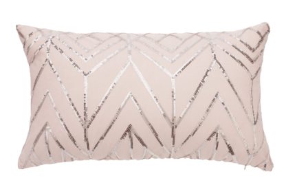c3df5a97dccf1c8620fe0e18d8ae6b75f88e60ec9118bd22fca1a3004a197788.jpg An Image of Argos Home Sequin Cushion - Blush