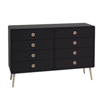 An Image of Softline 8 Drawer Wide Chest Black
