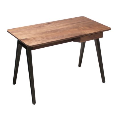 An Image of De La Espada Orson Compact Desk Danish Oiled Oak