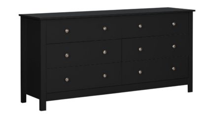 c664a9f2361f85a991fa2077193608d4e30e145dbbd4a310a2d2db8a73f99e11.jpg An Image of Habitat Osaka 3+3 Drawer Chest - Black