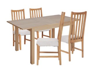 An Image of Habitat Clifton Solid Wood Dining Table and 4 Oak Chairs