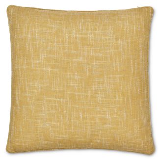 An Image of Semi Plain Textured Cushion - Ochre