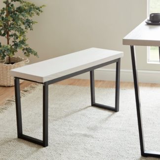 An Image of Vixen Dining Bench Black and white
