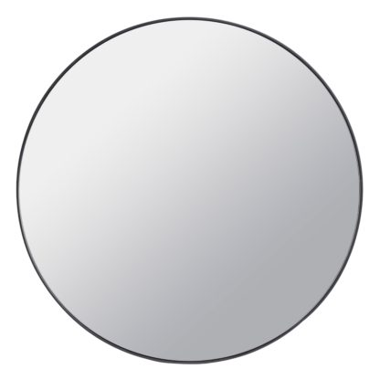 An Image of Black Round Mirror
