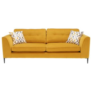 An Image of Conza Extra Large Sofa, Plush Turmeric