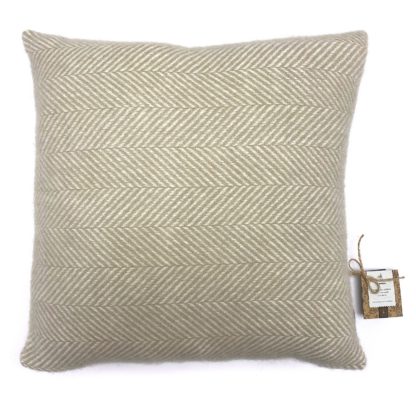 An Image of Country Living Wool Herringbone Cushion - 50x50cm - Ash Rose