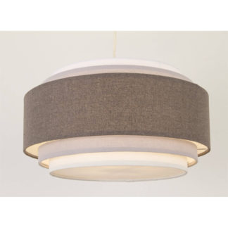 An Image of Sienna 5 Tier Easy Fit Pendant - Grey