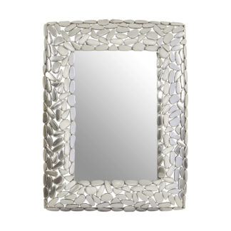 An Image of Temple Pebble Effect Rect Wall Mirror