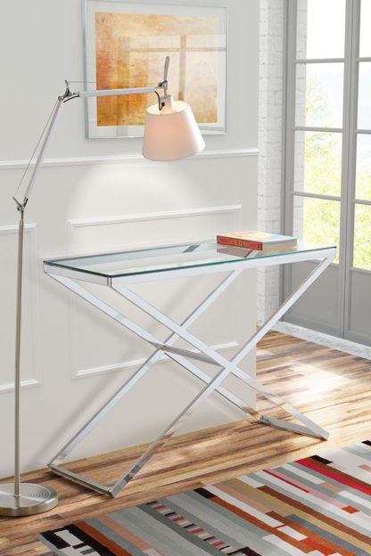 An Image of Anikka Chrome and Glass Console - Hallway Table