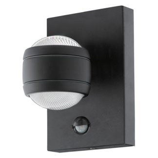 An Image of EGLO Sesimba 1 LED Sensor Wall Light Black