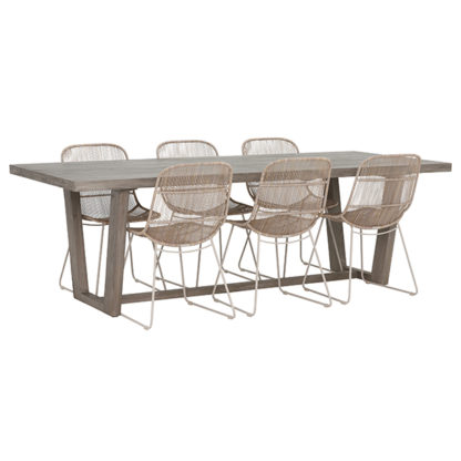 An Image of Kos 6 Seat Garden Dining Set with Palma Chairs