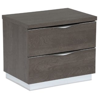 An Image of Lutyen Small Bedside Table, Grey and Taupe