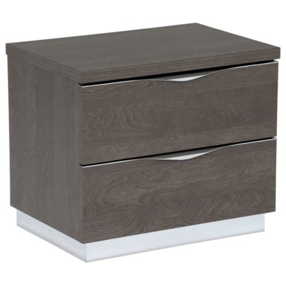 An Image of Lutyen Small Bedside Table, Grey and Taupe
