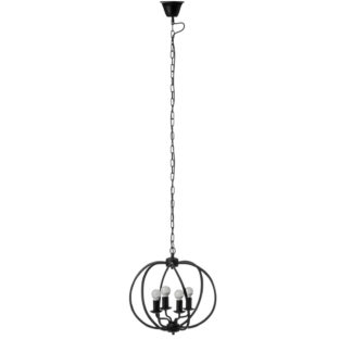 An Image of Aspen Matt Black Iron Pendant Light