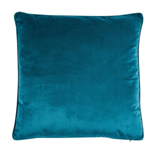 An Image of Large Plain Velvet Cushion - Teal