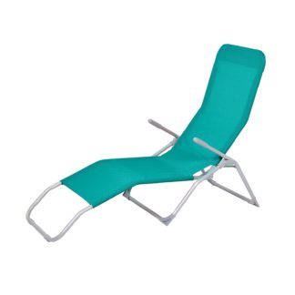 An Image of Homebase Siesta Sunlounger - Blue