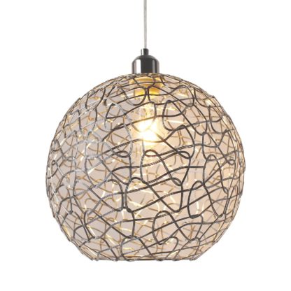 An Image of Hepburn Easy Fit Pendant Light Shade - Chrome