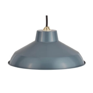 An Image of Retro Metal Easy Fit Pendant Light Shade - Blue