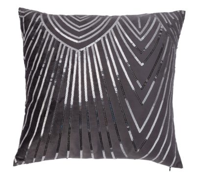 An Image of Argos Home Sequin Cushion - Blush