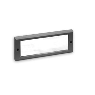 An Image of Lutec Victoria 8 x LED 10W IP65 Brick Light - Graphite and Opal